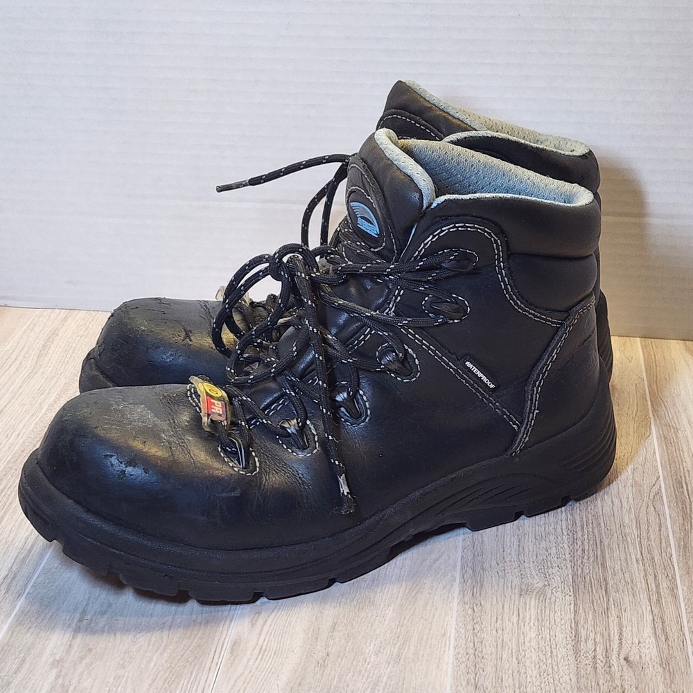 Framer Composite Toe Work Boots Avenger Black Women size 8 moderate condition - Picture 2 of 16